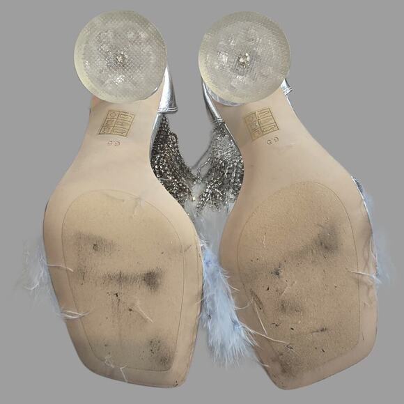 Jeffrey Campbell Dynamite Feather Heels Sz. 6.5 - Picture 5 of 9